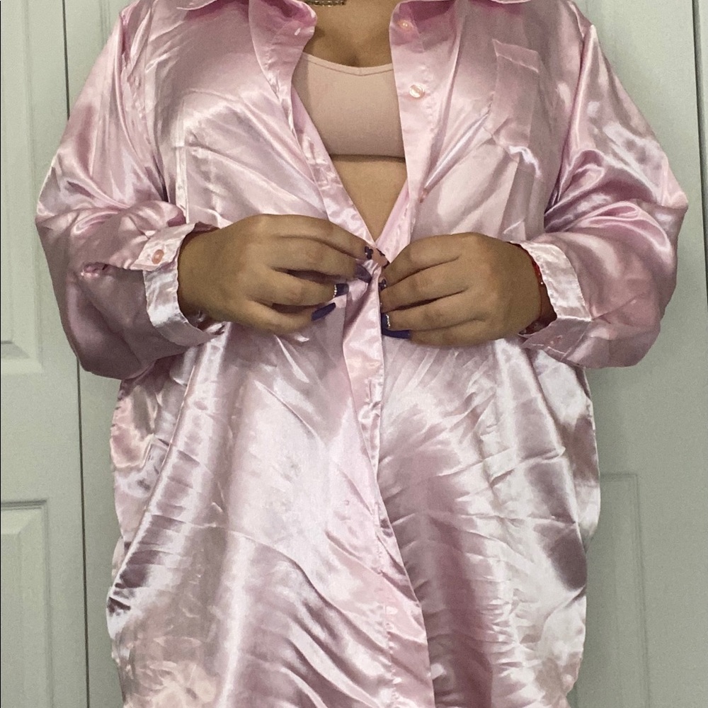 Pink Large Button up - Picture 2 of 4